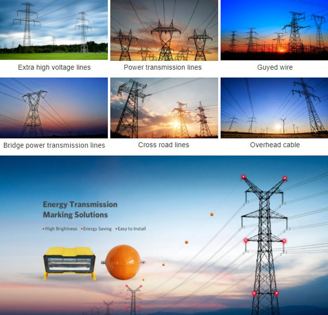 Aviation Warning Sphere for marking power transmission line